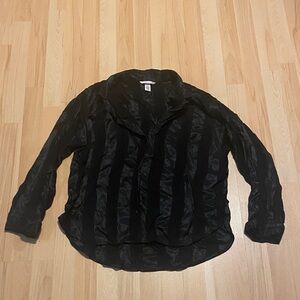 Victoria’s Secret Black Silk PJ Top